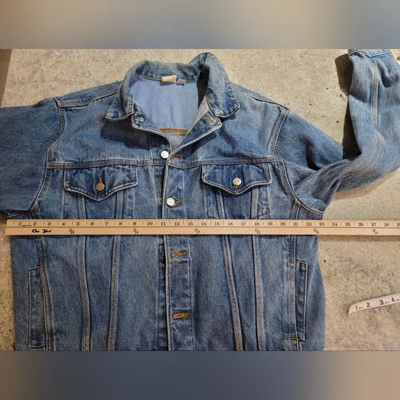 Vintage Harley Davidson Logo Denim Button Jean Jacket Unisex Men's Medium - Picture 9 of 13